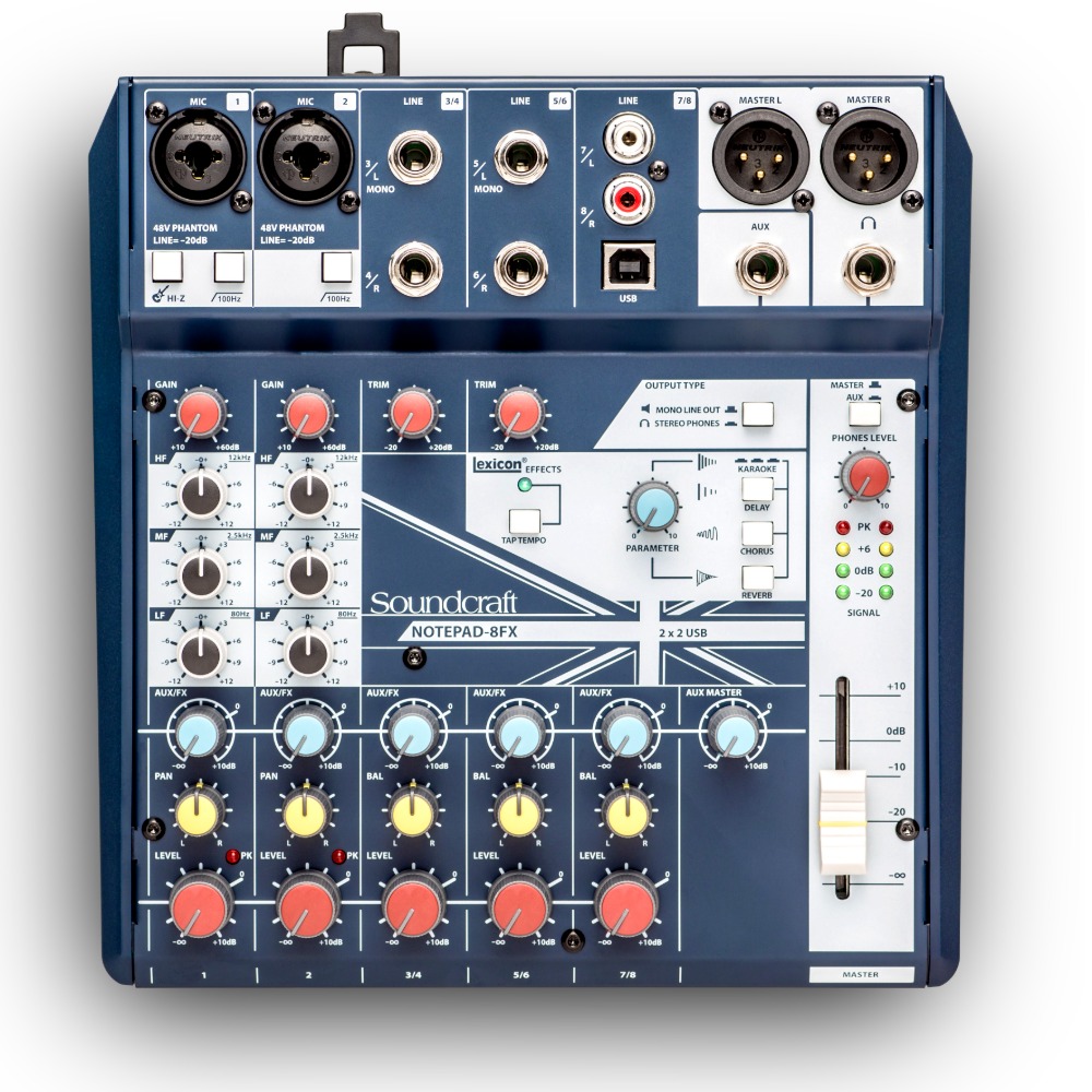 Soundcraft notepad-8FX 믹서 오디오인터페이스 이펙터 내장