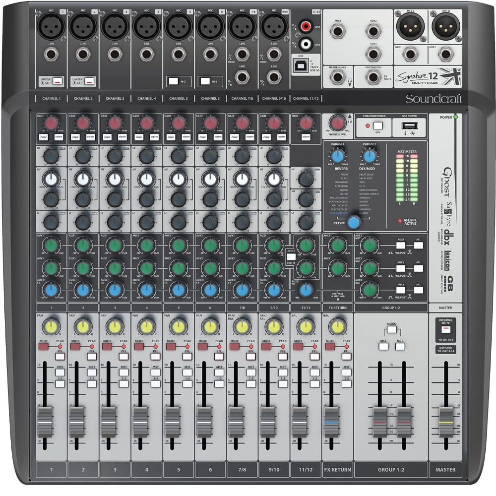Soundcraft signature12 MTK 믹서 오디오인터페이스 이펙터 내장